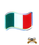 Sticker 3D selbstklebend Italia Tricolore 40x25mm Flagge