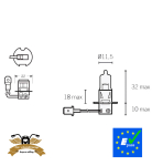 Birne H3 12V 55W PK22s Glühlampe Glühbirne 12 Volt 55 Watt KFZ