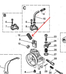 Dellorto Original Feder Gasschieber SHA Vergaser 14 / 15
