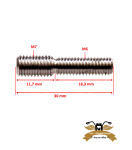 2 x Stehbolzen Stiftschrauben Adapter M6 -> M7 30 mm...