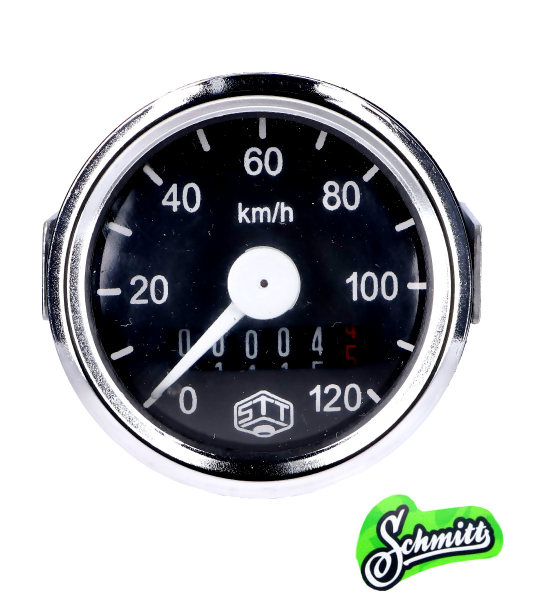 Tacho Tachometer Retro Design Ø 48mm VDO Anschluß 120 km/h -Schmitts-