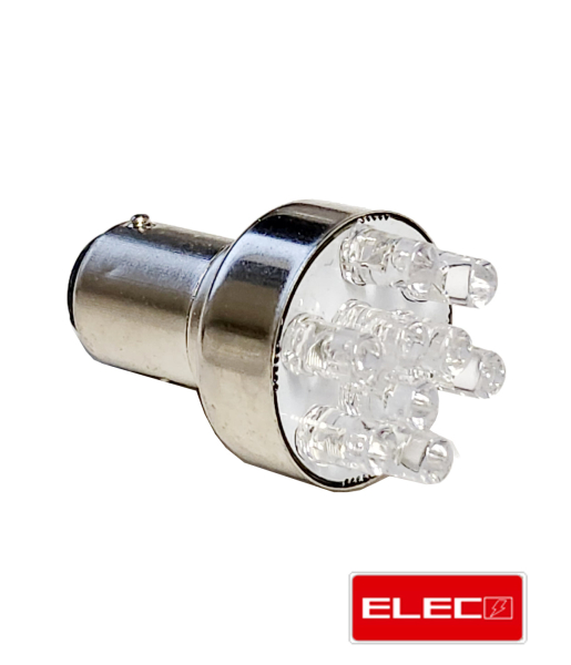 LED Bremslicht BAY15D 12V Birne rot leuchtend / flackernd mit 9 LED`s