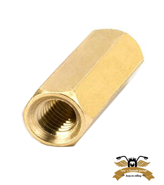 M7 x 22mm Sechskant Distanz Mutter Langmuttern Messing Stehbolzen Mofa Moped