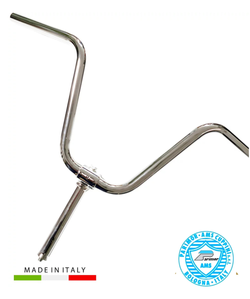 Lenker Piaggio Vespa Ciao Chrom Ø  21,2mm mit Befestigung -Cuppini-