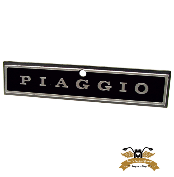 Piaggio Schriftzug Kunststoff geprägt 108x22mm Logo Plakette