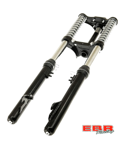 Teleskopgabel Gabel Telegabel chrom / schwarz Piaggio Ciao -EBR-