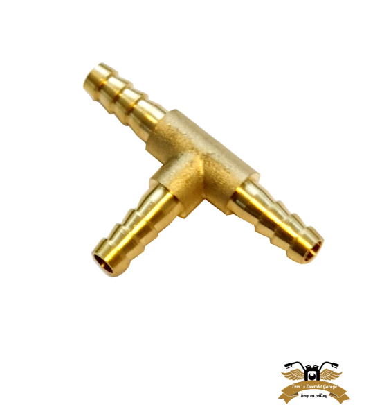 Benzinschlauch Kraftstoffschlauch T-Stück Verbinder Messing Ø 5 mm Schlauchverbinder