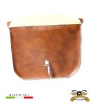 Satteltasche Doppeltasche braun Kunstleder 30x37x11 cm mit Halter Bravo Vespa SI Boss