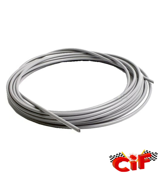 Bowdenzug Bowdenzughülle Schaltzug Außenhülle Hülle geriffelt grau 4,5x5,2mm Meterware