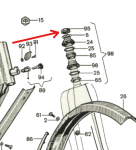 Lenkkopfmutter Ciao SC verchromt Ø 21,2mm für 21mm Lenker  Mutter -BGM-