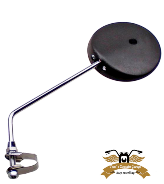 Rückspiegel chrom / schwarz universal Klemmbefestigung Mofa Moped Spiegel 102mm 22mm Rohr