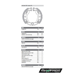 Spezial Bremsbacken Newfren geschlitzt vorne 105 x 20 mm...