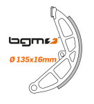 Premium Bremsbacke BGM Pro hinten Ø 135x16 mm...