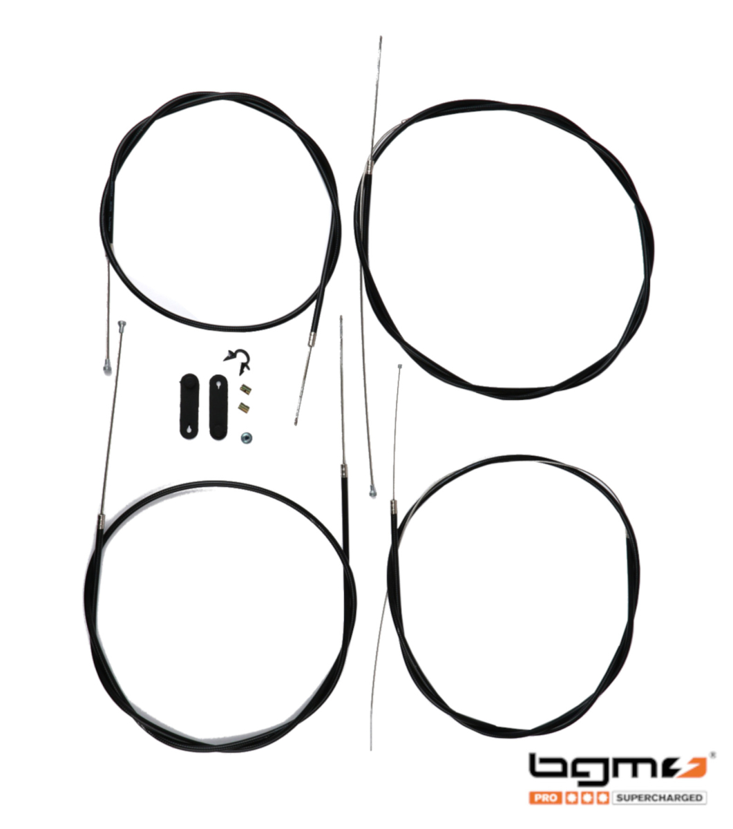 Bowdenzug Set 4-teilig Schwarz - Für Hercules Prima GT GX Motorrad