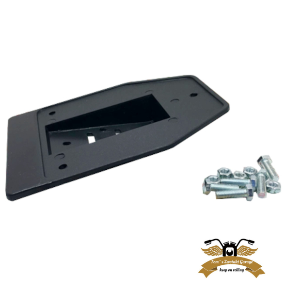 Motorrad Kennzeichenhalter Nummernschild Halterung Schwarz 210 x 143mm, Verkleidungen Einzeln, Verkleidungsteile, Verschleissteile