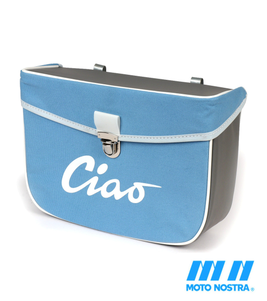 Satteltasche Piaggio Ciao jeansblau Moto Nostra 305 x 220 x 90 mm mit Halterung