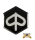 Piaggio Embleme schwarz/silber 3D Sticker selbstklebend 32x36mm