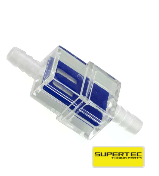 Benzinfilter Kunststoff blau transparent 7mm Anschluß -Supertec-