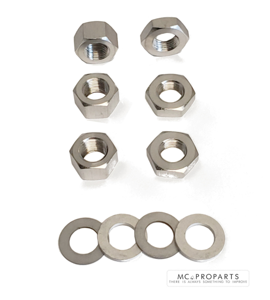 Vorderachse Muttern Edelstahl Distanzier Set Ciao,Bravo,Si, -MC PROPARTS-
