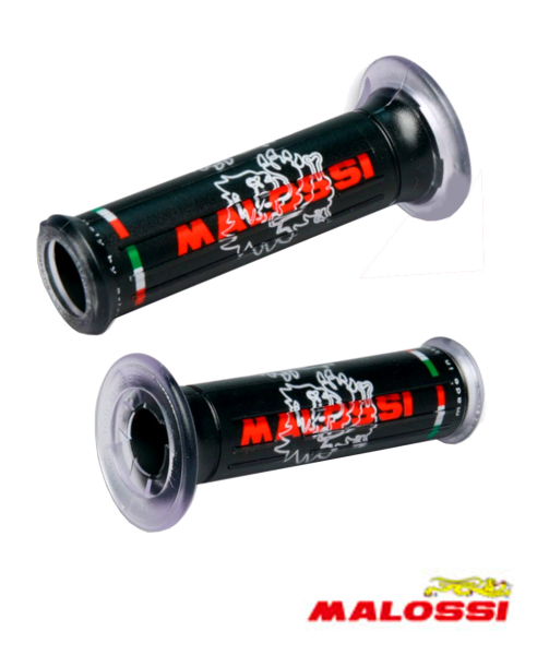 Lenkergriffe Griffe Lion schwarz 22/24mm - 125mm mit Sticker -Malossi-