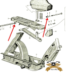 Buchse Gepäckträger Befestigung Sattelschwinge Piaggio Ciao -MC PROPARTS-