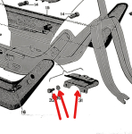 Halter Haltblech gestrahlt Trittbrett Piaggio Ciao...