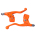 Bremshebel links/rechts neon orange Metall massiv 22mm Rohr -Lusito-