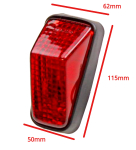 Rücklicht Rückstrahler Enduro Style 115x60mm spritzwassergeschützt -ELEC-