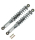 Stoßdämpfer Federbein verchromt 280mm Ø 8/10mm Auge -Fast Arrow-