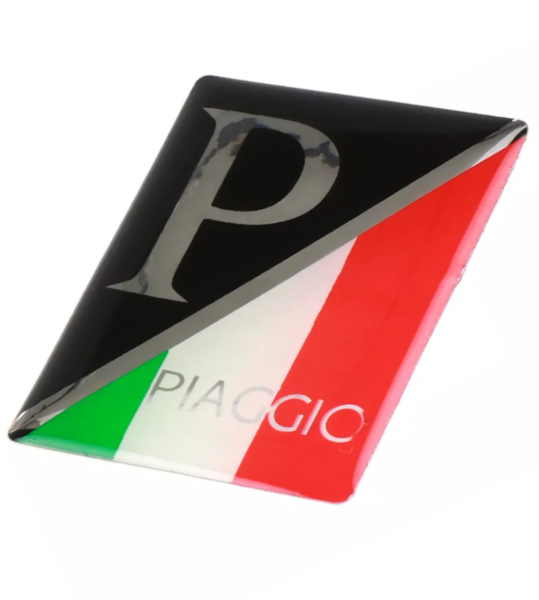 Sticker 3D Gel flexibel selbstklebend Tricolore 45x36mm Vespa / Piaggio