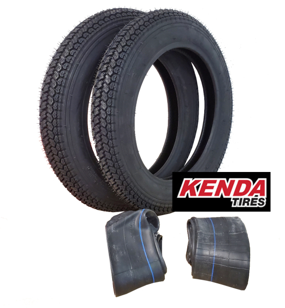Reifen Set Kenda K315 3,00x12 47J / Schlauch Gilera EC1 Citta -Kenda-
