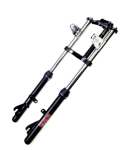 Teleskopgabel Gabel Telegabel chrom / schwarz Piaggio Bravo -EBR-