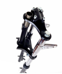 Teleskopgabel Gabel Telegabel chrom / schwarz Piaggio Bravo -EBR-