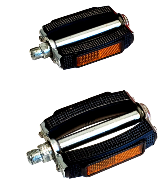 Pedalsatz Pedale links rechts Retro Design mit Reflektor -RMS-