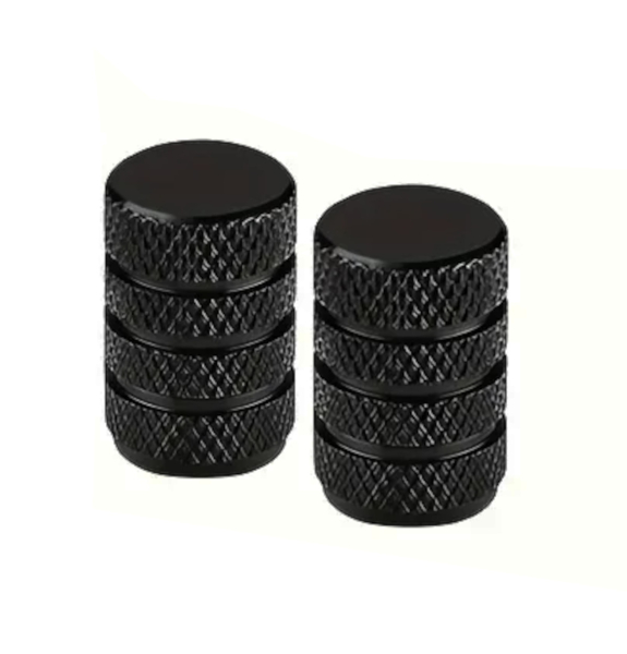 2 x Ventilkappe Ventildeckel Aluminium schwarz Mofa Moped KFZ