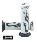 Lenkergriffe "Flame" weiß schwarz Griffe...